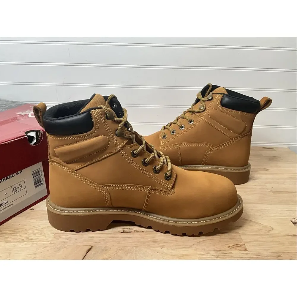 Size 9 Wolverine Men’s Floorhand Waterproof 6” Steel-Toe Work Boot, WHEAT, NEW - Picture 5 of 8